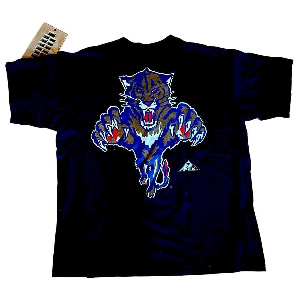 VTG 1993 Florida Panthers Hockey Apex One NHL Single Stitch Tee XL - Picture 2 of 9